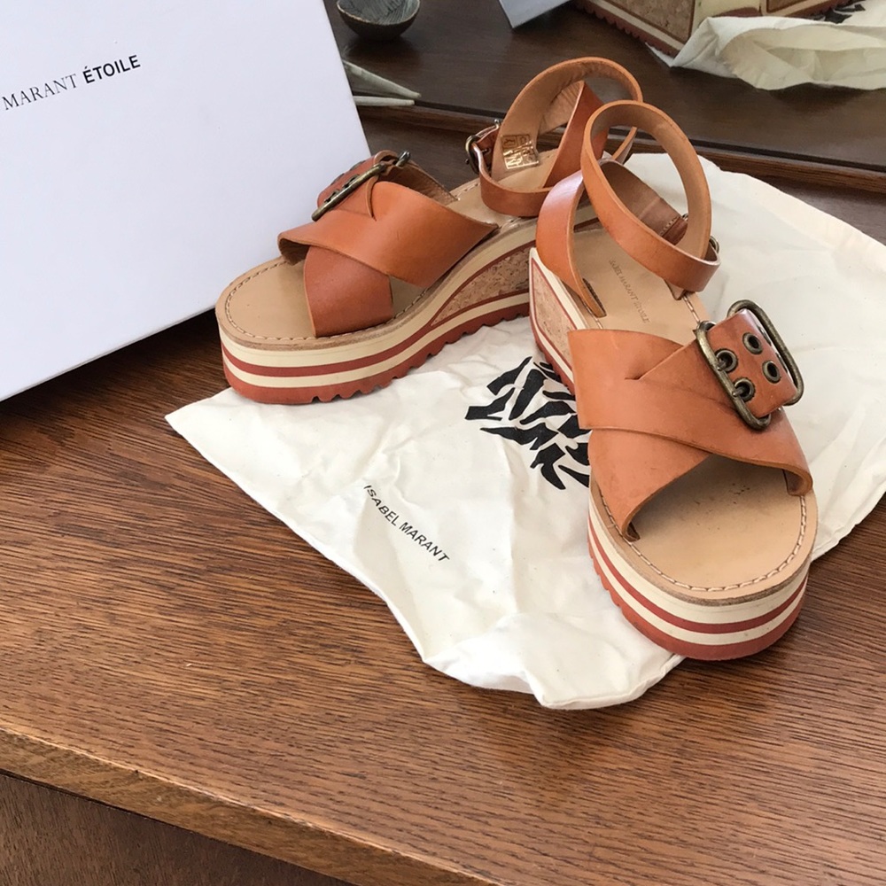 Isabel Marant ankle strap sandals, dust bag & box